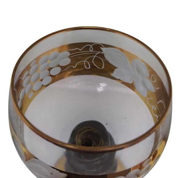 Vintage Hummel Goebel Chimney Sweep Gold Trim Stemmed Liquor Snifter Wine Glass - Picture 8 of 8